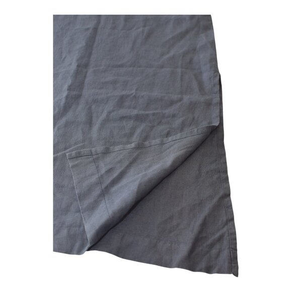 Ancient Kallos Athena Cord Navy Blue Linen Maxi Dress Red Embroidered Trim – M - Picture 6 of 7